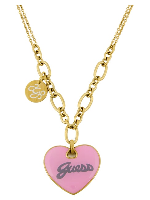 VINTAGE Stahlkette gelbgold/rosa - Halsketten