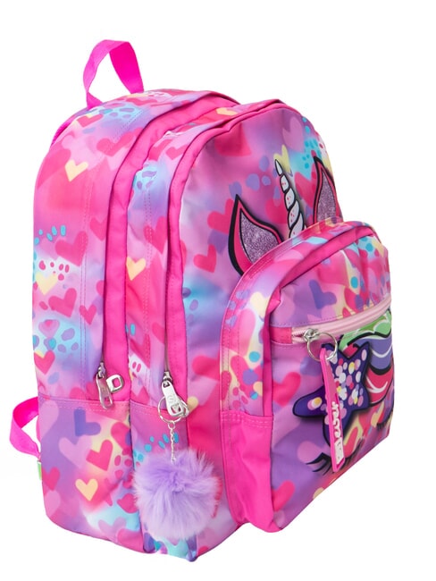 SJ EVER UNICORNSIDE GIRL Rucksack SCHWARZ GESTREIFTER WALD - Rucks&auml;cke f&uuml;r Schule &amp; Freizeit