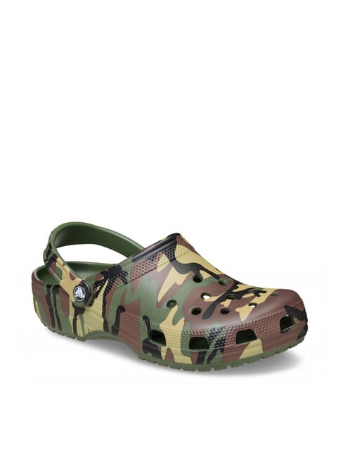 CLASSIC Unisex-Clogs Armeegr&uuml;n mehrfarbig - Schuhe Unisex