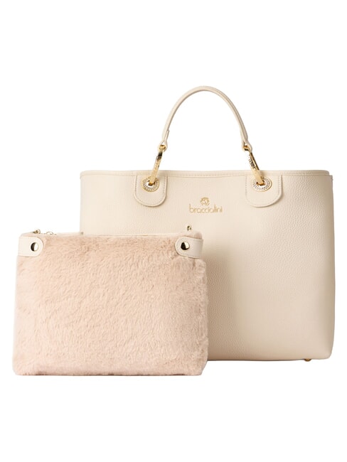 BETH L Handtasche mit Doppelgriff Beige - Damentaschen