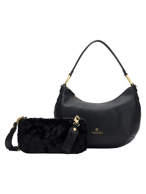 BETH L Schultertasche mit Schultergurt Schwarz - Damentaschen