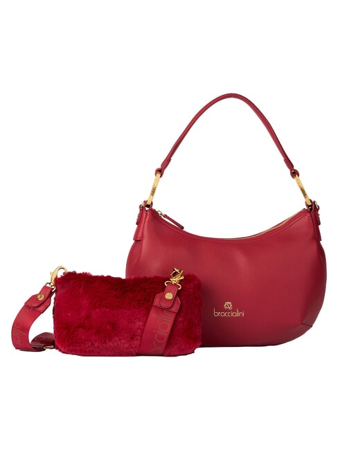 BETH M Schultertasche mit Schultergurt Rot - Damentaschen