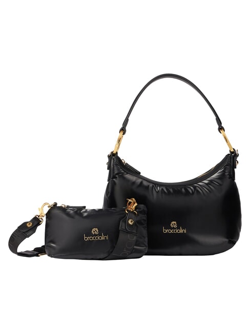 BETH PUFFY M Schultertasche mit Schultergurt Schwarz - Damentaschen