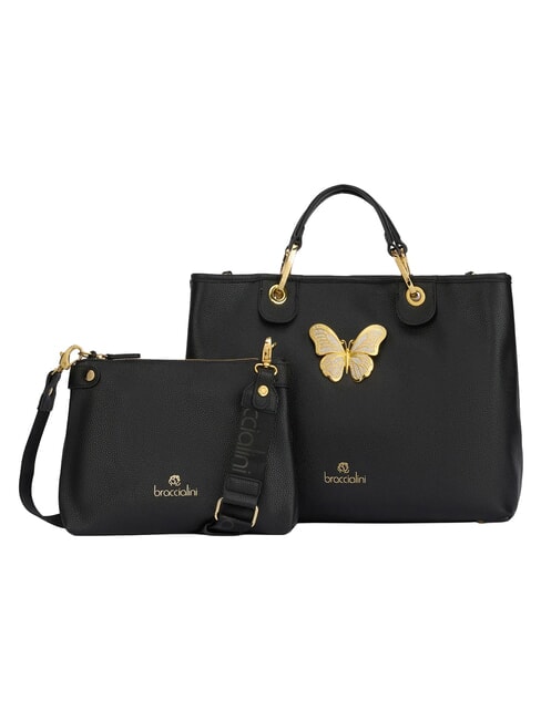 BETH JEWELS L Handtasche mit zwei Henkeln und Schulterriemen Schwarz - Damentaschen