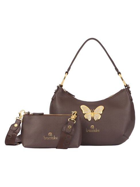BETH JEWELS M Halbmondf&ouml;rmige Schultertasche braun - Damentaschen
