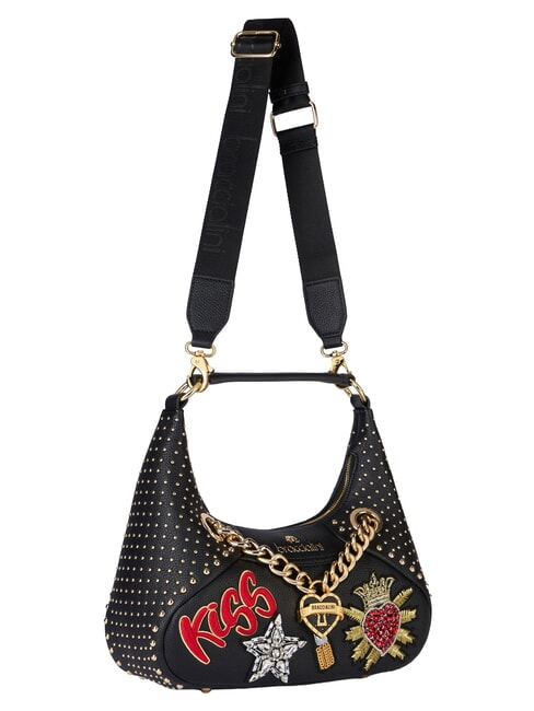 ROCK M Schultertasche mit Schultergurt Schwarz - Damentaschen