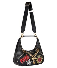 BRACCIALINI ROCK M Schultertasche mit Schultergurt Schwarz - Damentaschen - 2