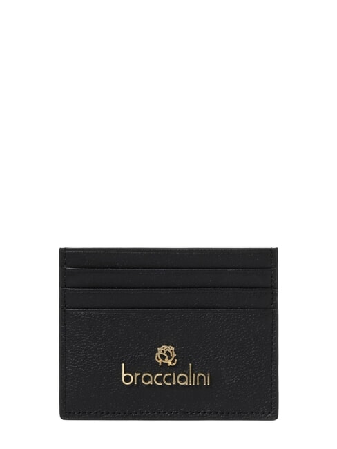 BASIC Flaches Kartenetui aus Leder Schwarz - Brieftaschen Damen