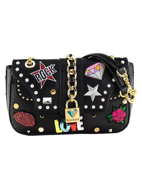 ROCK S Schultertasche Schwarz - Damentaschen