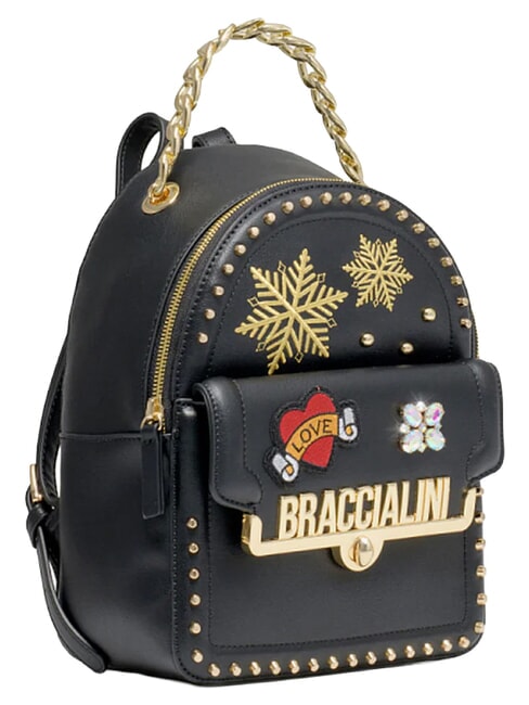 ROCK Rucksack mit vorderer Cliptasche Schwarz - Damentaschen