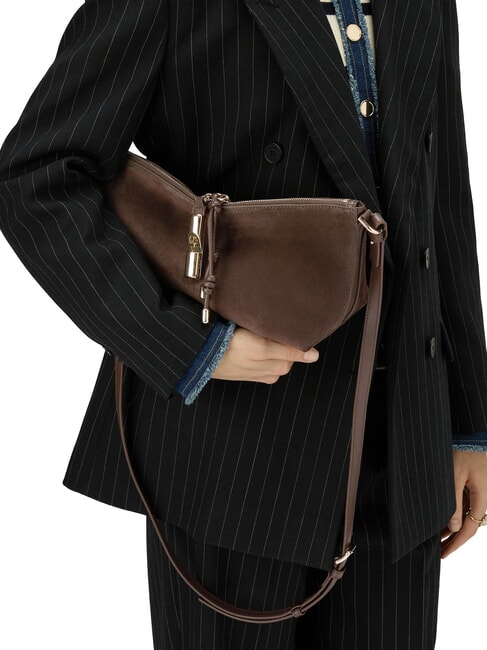 DEBBY Schultertasche, Leder Espressot&ouml;ne - Damentaschen