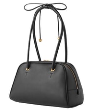 FURLA POPPY Schultertasche, Leder Schwarz - Damentaschen - 3