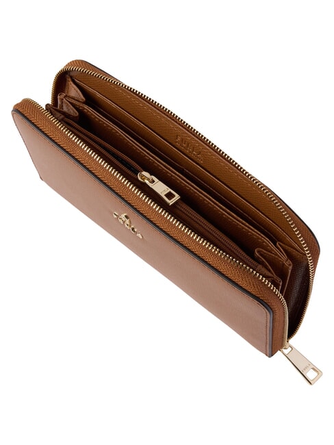 CAMELIA Gro&szlig;e Geldb&ouml;rse mit umlaufendem Rei&szlig;verschluss Cognac - Brieftaschen Damen