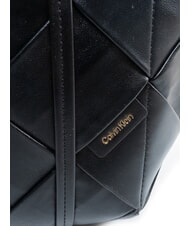 CALVIN KLEIN WOVEN Handtasche mit Schulterriemen auf Schwarz - Damentaschen - 3