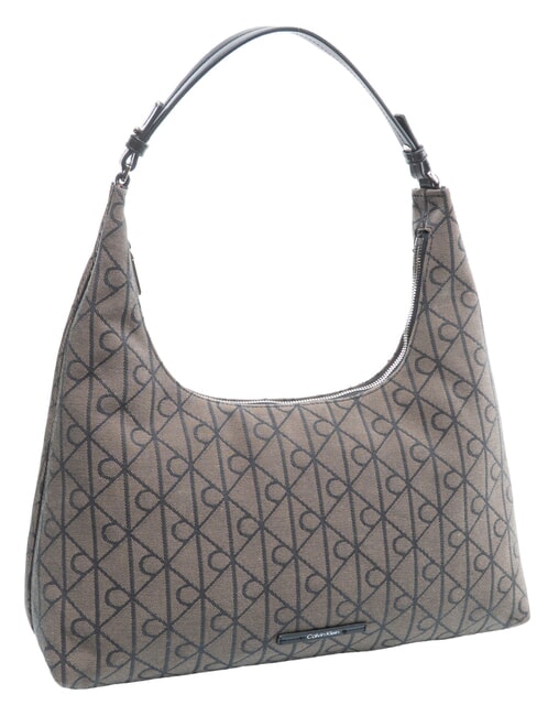 EMBLEM JAQUARD Die Schultertasche Lotus Beige/Schwarz AOP JQD - Damentaschen