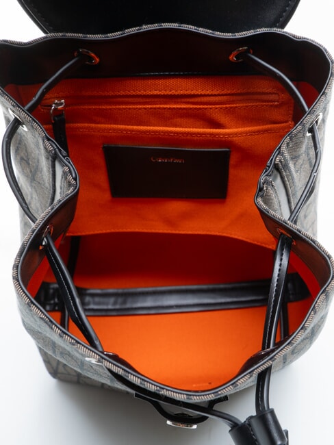 EMBLEM AOP Rucksack mit Innentasche Lotus Beige / Schwarz AOP - Damentaschen