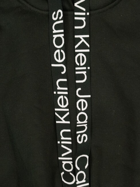 CK JEANS Kapuzenkleid ck Schwarz/Hellwei&szlig; - Damenkleider