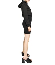 CALVIN KLEIN CK JEANS Kapuzenkleid ck Schwarz/Hellwei&szlig; - Damenkleider - 6