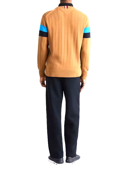 TH Rundhalspullover Cognac / Zuckerrohr Mono - Herrenpullover