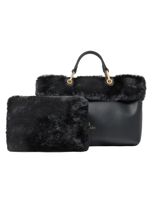 BETH FUR Handtasche mit Clutch Schwarz - Damentaschen