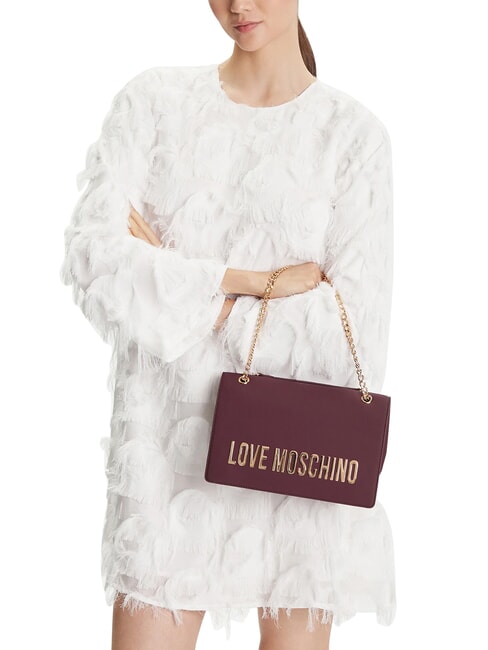BOLD LOVE Schultertasche mit Kette Wein - Damentaschen