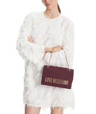 LOVE MOSCHINO BOLD LOVE Schultertasche mit Kette Wein - Damentaschen - 2