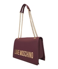 LOVE MOSCHINO BOLD LOVE Schultertasche mit Kette Wein - Damentaschen - 4