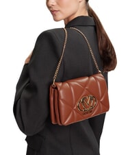 LOVE MOSCHINO EMBOSSED Kleine Schultertasche mit Kette - Damentaschen