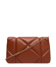LOVE MOSCHINO EMBOSSED Kleine Schultertasche mit Kette Kastanie - Damentaschen - 4