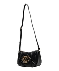 LOVE MOSCHINO EMBOSSED Schultertasche, doppelt tragbar Schwarz - Damentaschen - 4