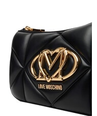 LOVE MOSCHINO EMBOSSED Schultertasche, doppelt tragbar Schwarz - Damentaschen - 5