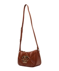 LOVE MOSCHINO EMBOSSED Schultertasche, doppelt tragbar Kastanie - Damentaschen - 4