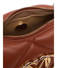 LOVE MOSCHINO EMBOSSED Schultertasche, doppelt tragbar Kastanie - Damentaschen - 5