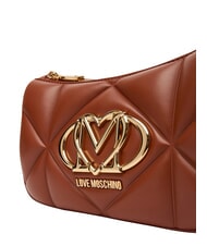 LOVE MOSCHINO EMBOSSED Schultertasche, doppelt tragbar Kastanie - Damentaschen - 6