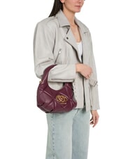 LOVE MOSCHINO EMBOSSED Handtasche mit Schulterriemen Wein - Damentaschen - 2