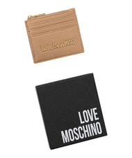 LOVE MOSCHINO SIGNATURE Kartenetui mit M&uuml;nzfach Beige - Brieftaschen Damen - 4