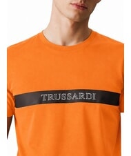 TRUSSARDI DIGITAL LEVRIERO Kurz&auml;rmeliges Baumwoll-T-Shirt orange - Herren-T-Shirts - 3