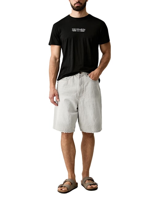 BASIC Kurz&auml;rmeliges Baumwoll-T-Shirt Schwarz - Herren-T-Shirts