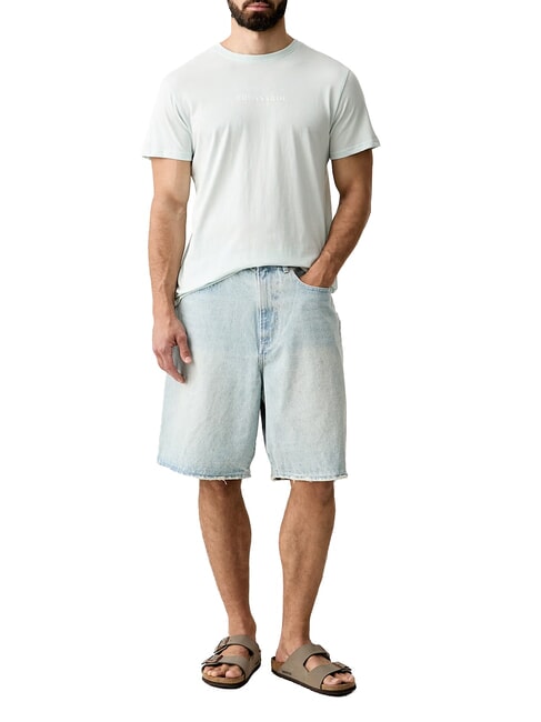 BASIC Kurz&auml;rmeliges Baumwoll-T-Shirt azurblau - Herren-T-Shirts