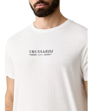 TRUSSARDI BASIC Kurz&auml;rmeliges Baumwoll-T-Shirt Wei&szlig; - Herren-T-Shirts - 3