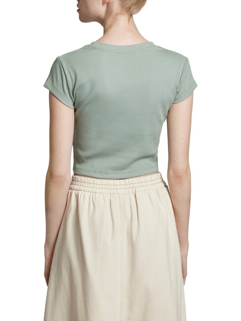 WOVEN LABEL Kurz&auml;rmeliges Baumwoll-T-Shirt grau - T-Shirts und Tops f&uuml;r Damen