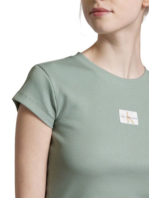 WOVEN LABEL Kurz&auml;rmeliges Baumwoll-T-Shirt grau - T-Shirts und Tops f&uuml;r Damen