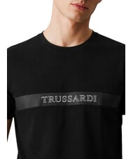 TRUSSARDI DIGITAL LEVRIERO Kurz&auml;rmeliges Baumwoll-T-Shirt Schwarz - Herren-T-Shirts - 3