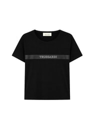 TRUSSARDI DIGITAL LEVRIERO Kurz&auml;rmeliges Baumwoll-T-Shirt Schwarz - Herren-T-Shirts - 5