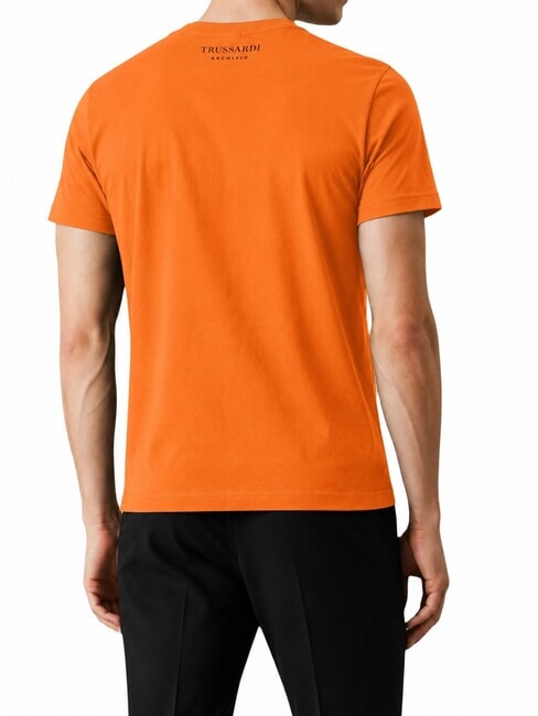 DIGITAL LEVRIERO Kurz&auml;rmeliges Baumwoll-T-Shirt orange - Herren-T-Shirts