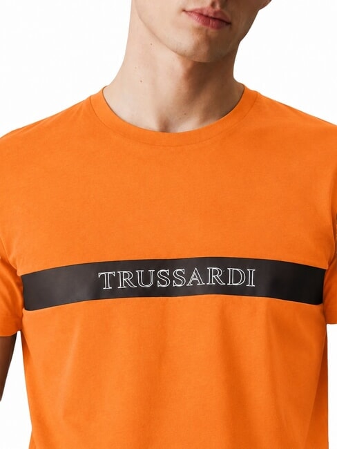 DIGITAL LEVRIERO Kurz&auml;rmeliges Baumwoll-T-Shirt orange - Herren-T-Shirts
