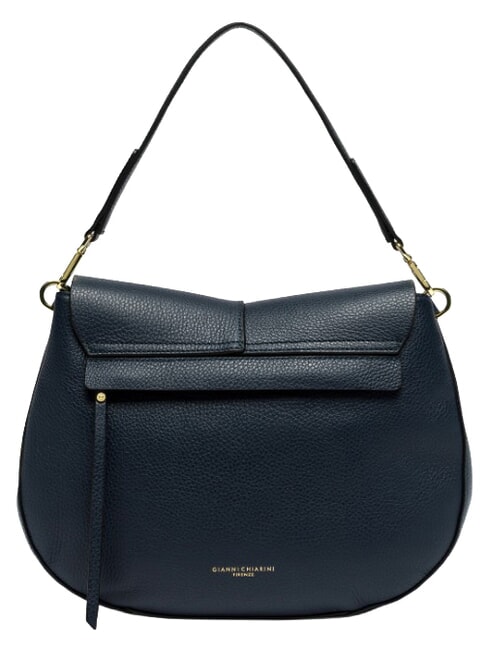 HELENA ROUND Schultertasche mit Schulterriemen, aus Leder NAVY BLAU - Damentaschen
