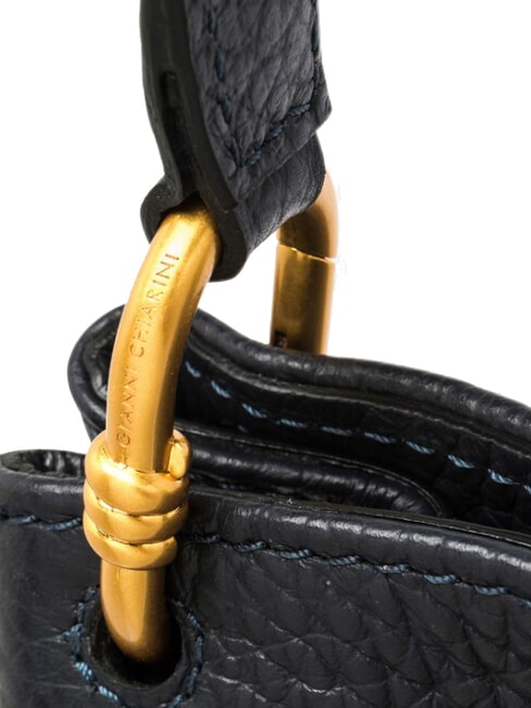 SANDRA Schultertasche mit Schulterriemen, aus Leder Nacht - Damentaschen