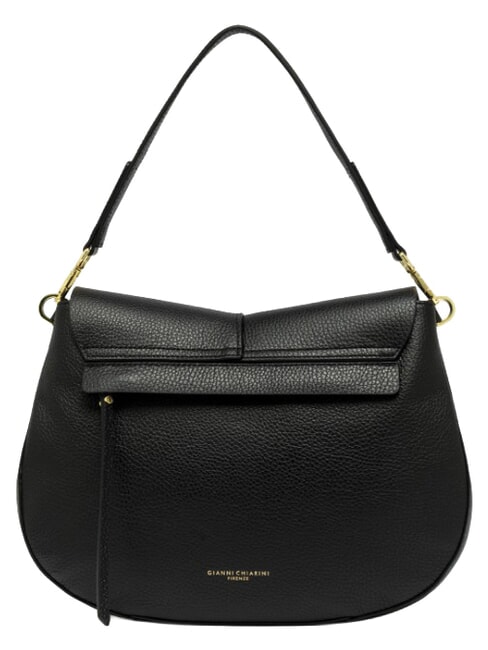 HELENA ROUND Schultertasche mit Schulterriemen, aus Leder Schwarz - Damentaschen