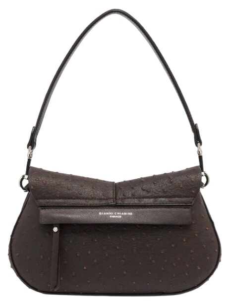 HELENA ROUND Schultertasche mit Schulterriemen, aus Leder ausgedr&uuml;ckt - Damentaschen